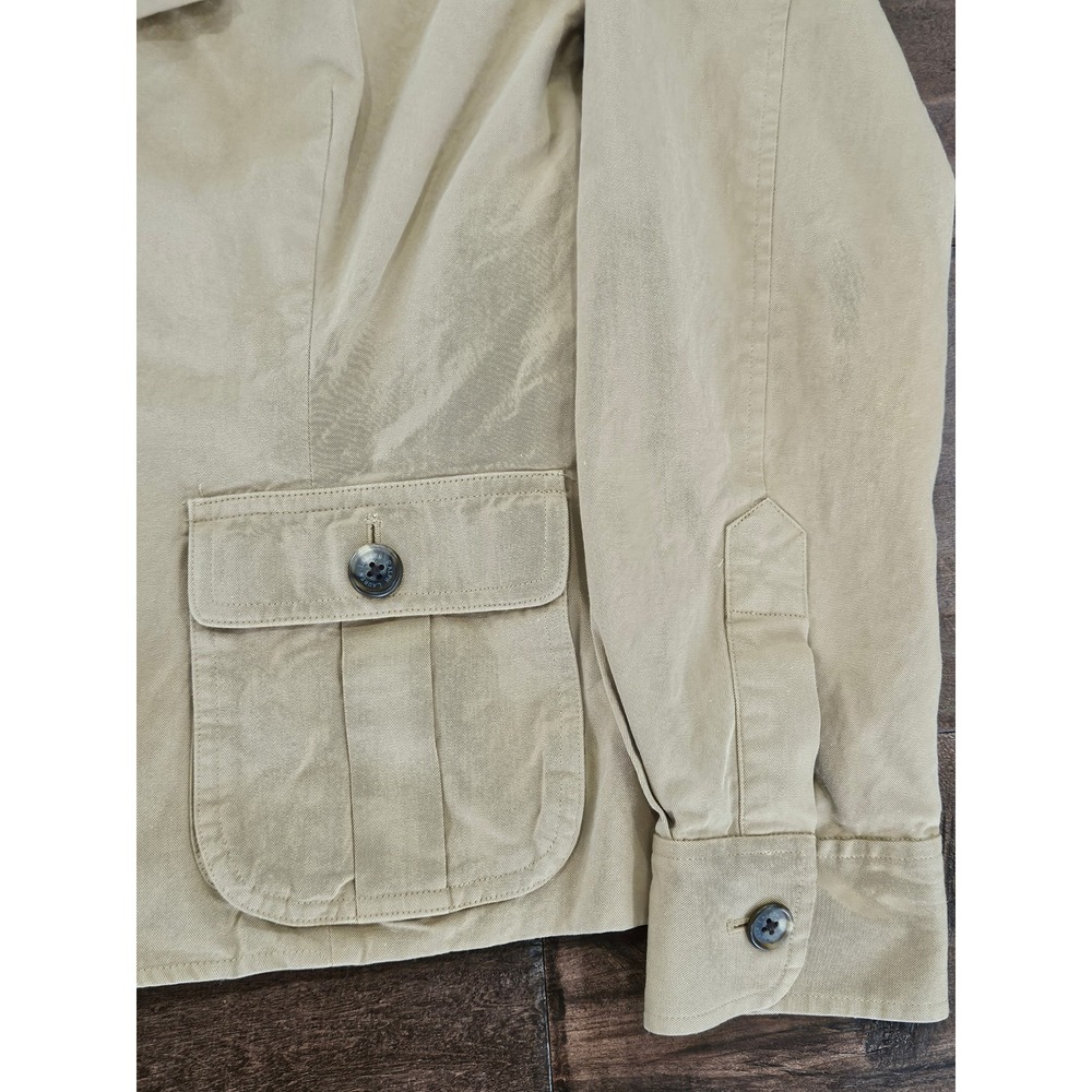VTG Lauren Ralph Lauren Tan Field Jacket Quilted Shooting Patch Safari Utility - Picture 4 of 16